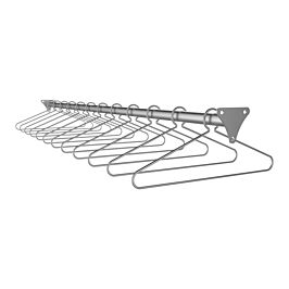 Side Mounted Coat Rail 12 Hangers