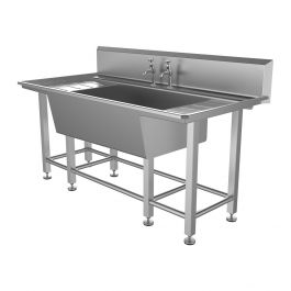 Single bowl double drainer stainless steel belfast sink TECHNIK Veterinary