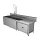 Double Bowl Single Drainer Stainless Steel Belfast Sink with Undercupboard