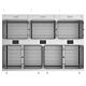 7 Unit Static Plinth Mixed Ward Kennel Bank With Electrical Rail