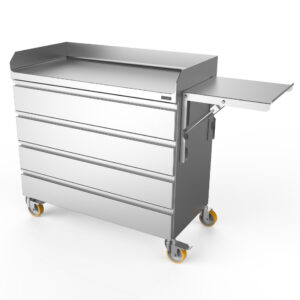 Fold down shelf for cupboard