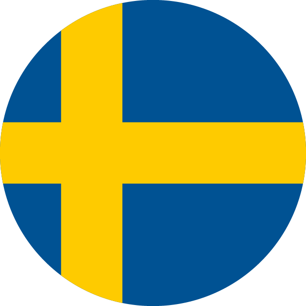 sweden flag round
